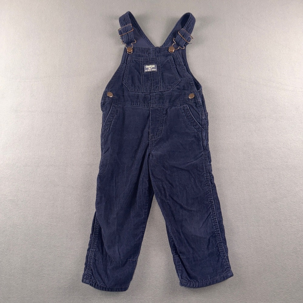 OshKosh Bgosh Kids Navy Blue Corduroy Vestbak Overalls 3T